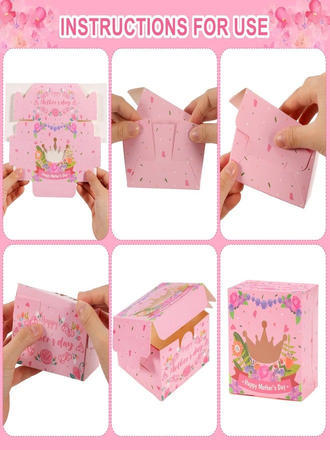 HOWAF 12pcs Happy Mother's Day Cookie Boxes with Window Mothers Day Box, Mother's Day Bakery Cupcake Treat Boxes Love Mom Flowers Gift Box for Happy Mother's Birthday Party Supplies - Image 3